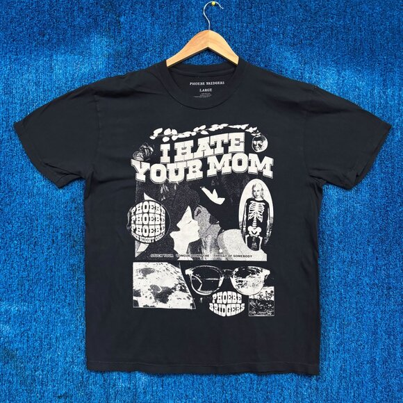 Phoebe Bridgers “I Hate Your Mom” Rock Band Graphic T-Shirt Size Large - Picture 1 of 4